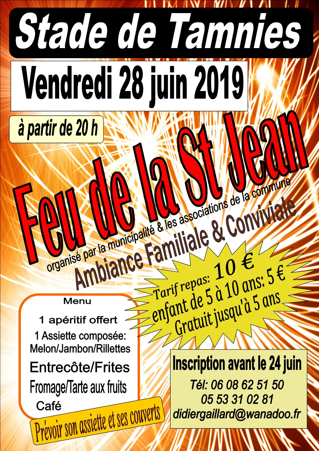 affiche feu St Jean 2019